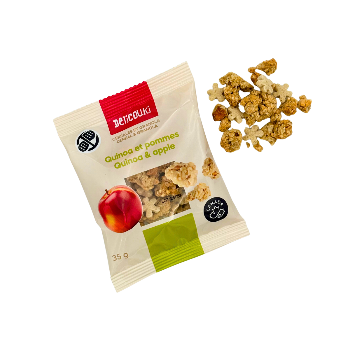 Quinoa Cereal & Apple Granola – 48 Individual 35 g Packs | Peanut-Free & Nut-Free