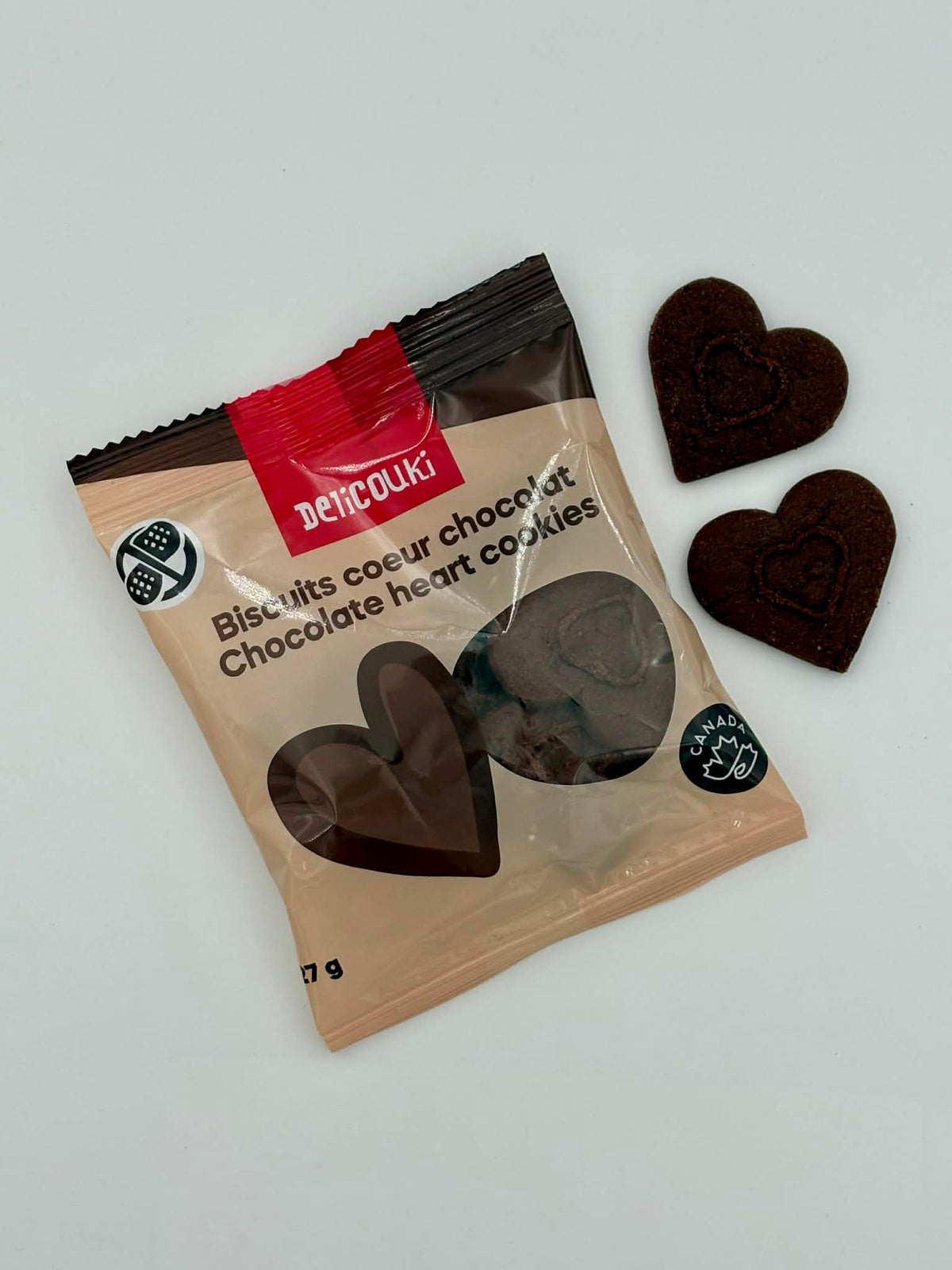 La Boîte de Biscuits Coeur chocolat 27g x 32 sachets