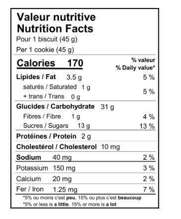 Galettes à la mélasse – 48 sachets individuels de 45 g | Sans noix et sans arachides