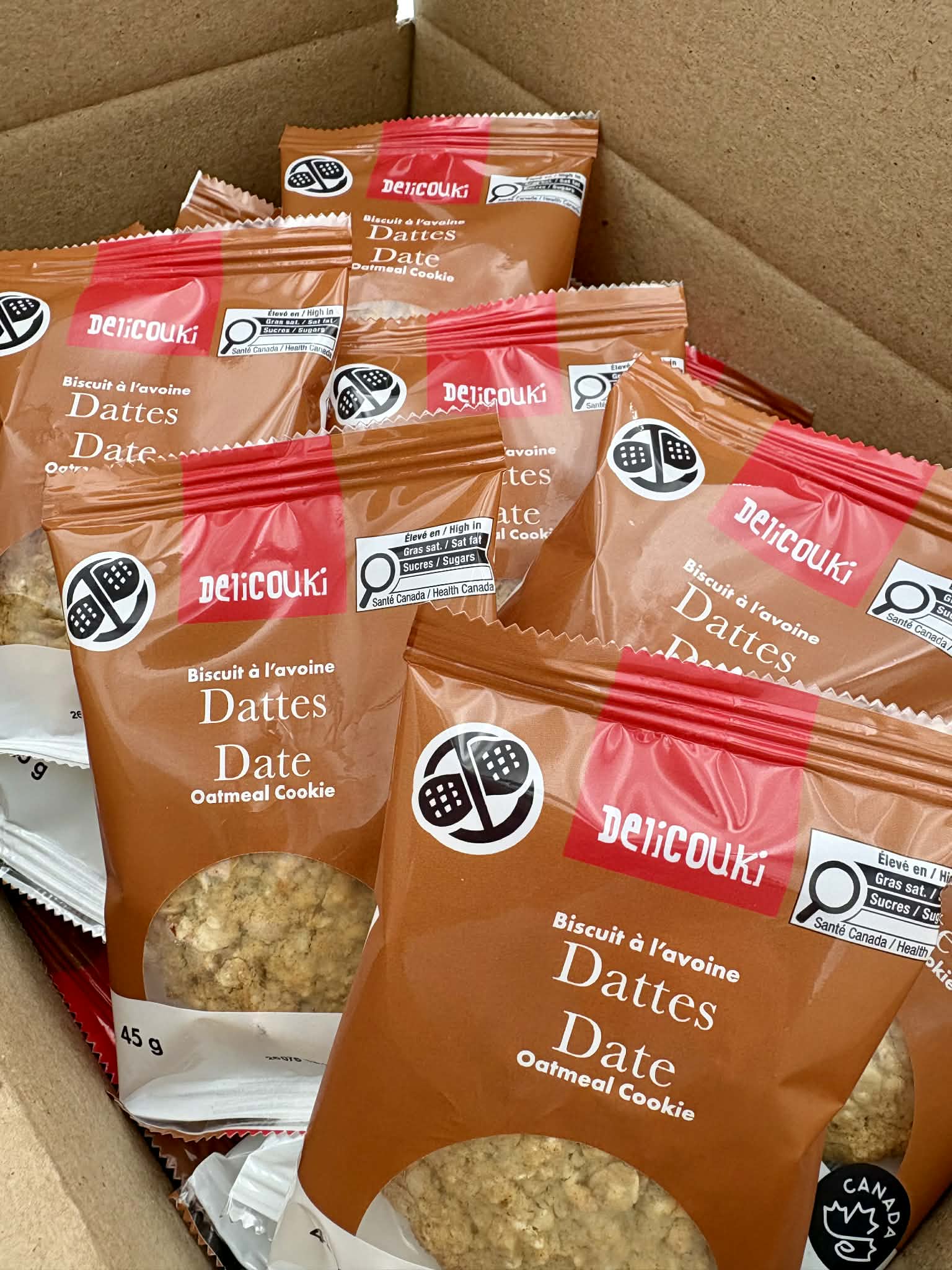 Boîte de biscuits avoine et dattes Delicouki sans noix