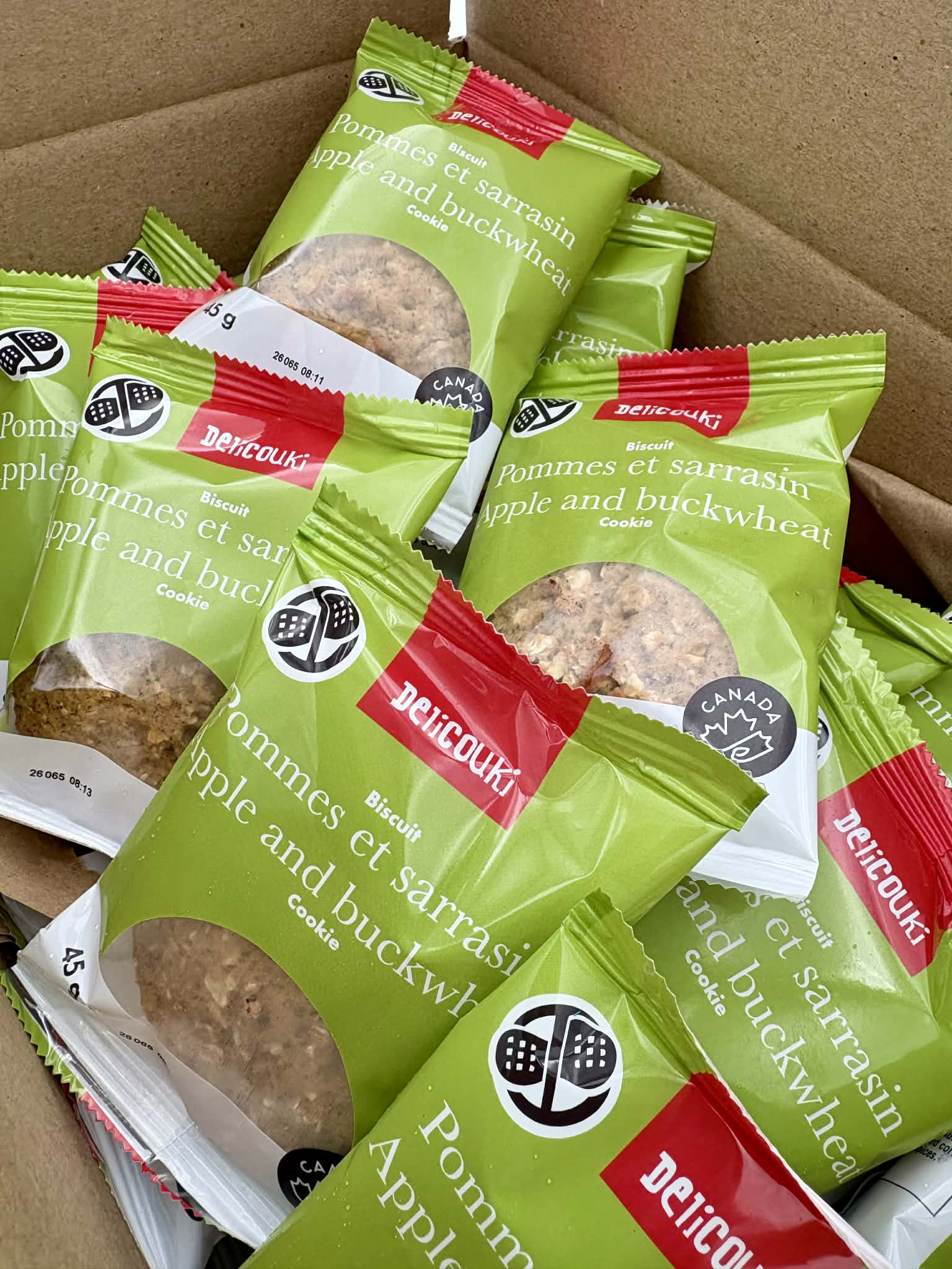 Boîte de biscuits pommes et sarrasin Delicouki sans noix