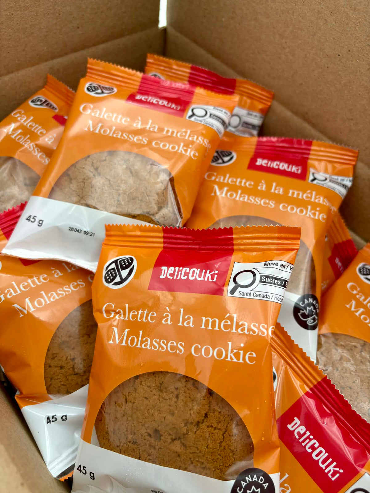 Boîte de galettes à la mélasse Delicouki sans noix