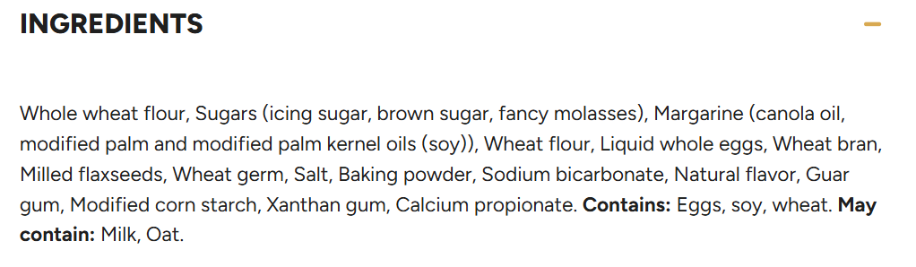 English ingredients multigrain sunshine cookies Delicouki