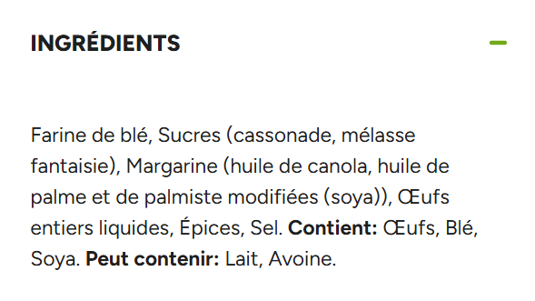 La Boîte de Biscuits bonhomme pain d’épices 27g x 32 sachets