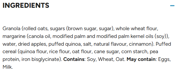 Quinoa Cereal & Apple Granola – 48 Individual 35 g Packs | Peanut-Free & Nut-Free