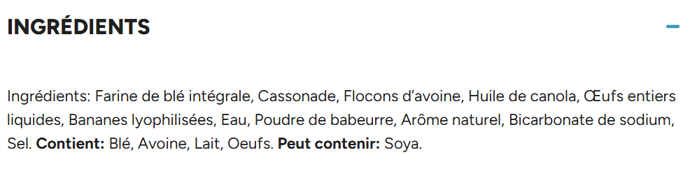 Ingrédients français biscuits Graham Delicouki emballés individuellement sans noix