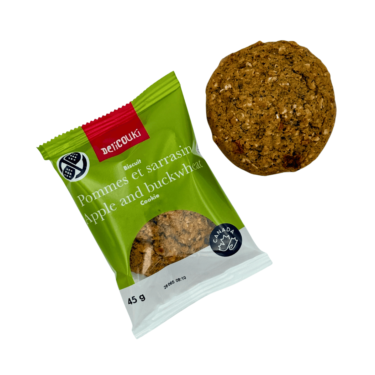Sachet individuel de biscuits pommes et sarrasin Delicouki