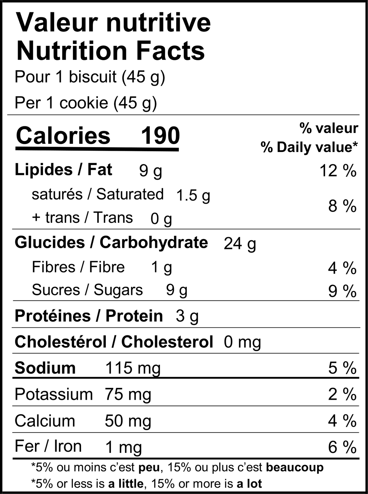 Valeurs nutritives biscuits pommes et sarrasin Delicouki