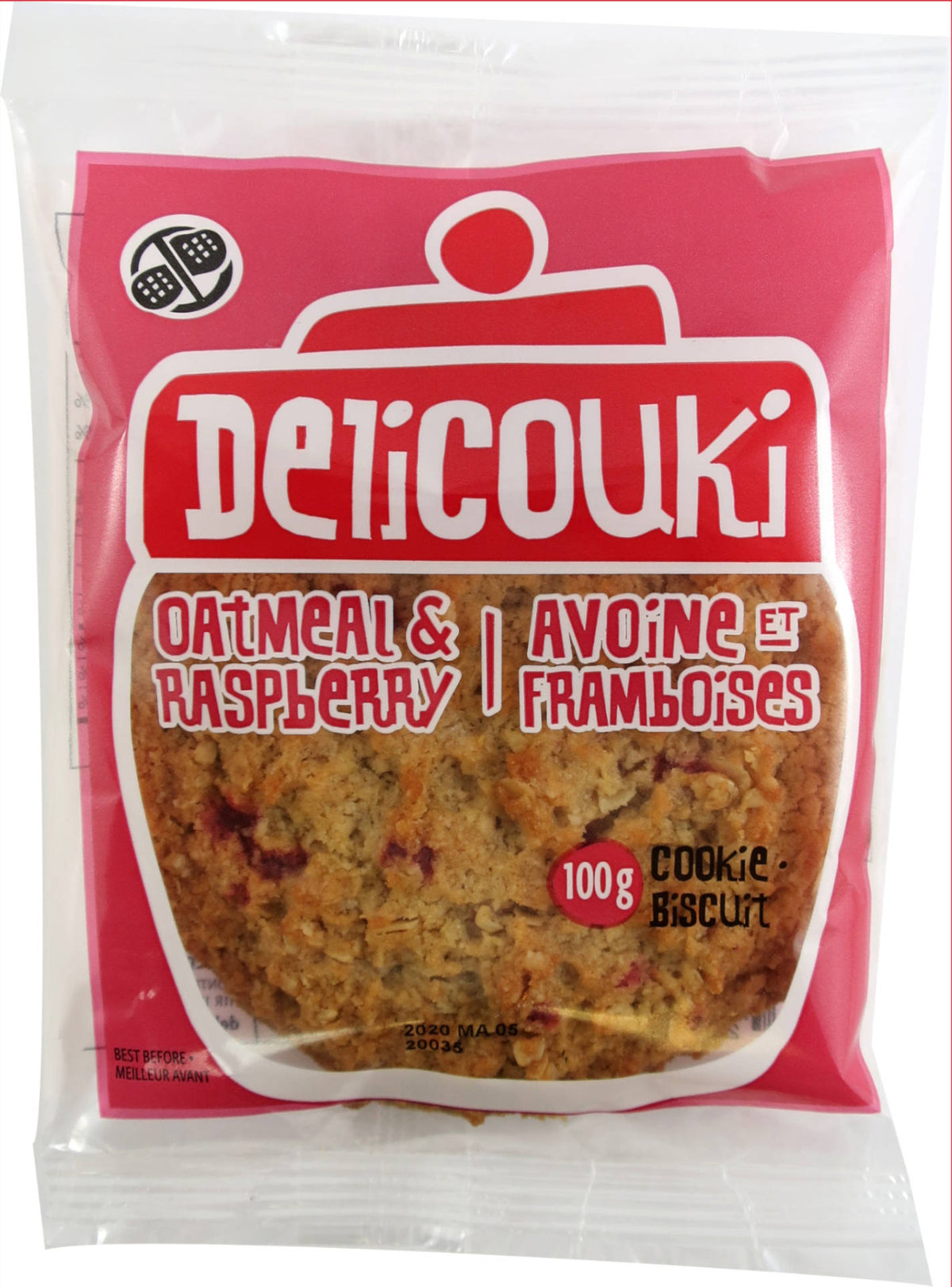 La boite Biscuits avoine et framboises 100g x 20 sachets